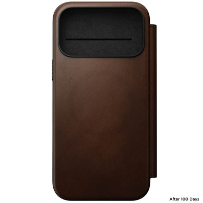 Nomad Modern Leather Folio iPhone 17 Pro Max Brown