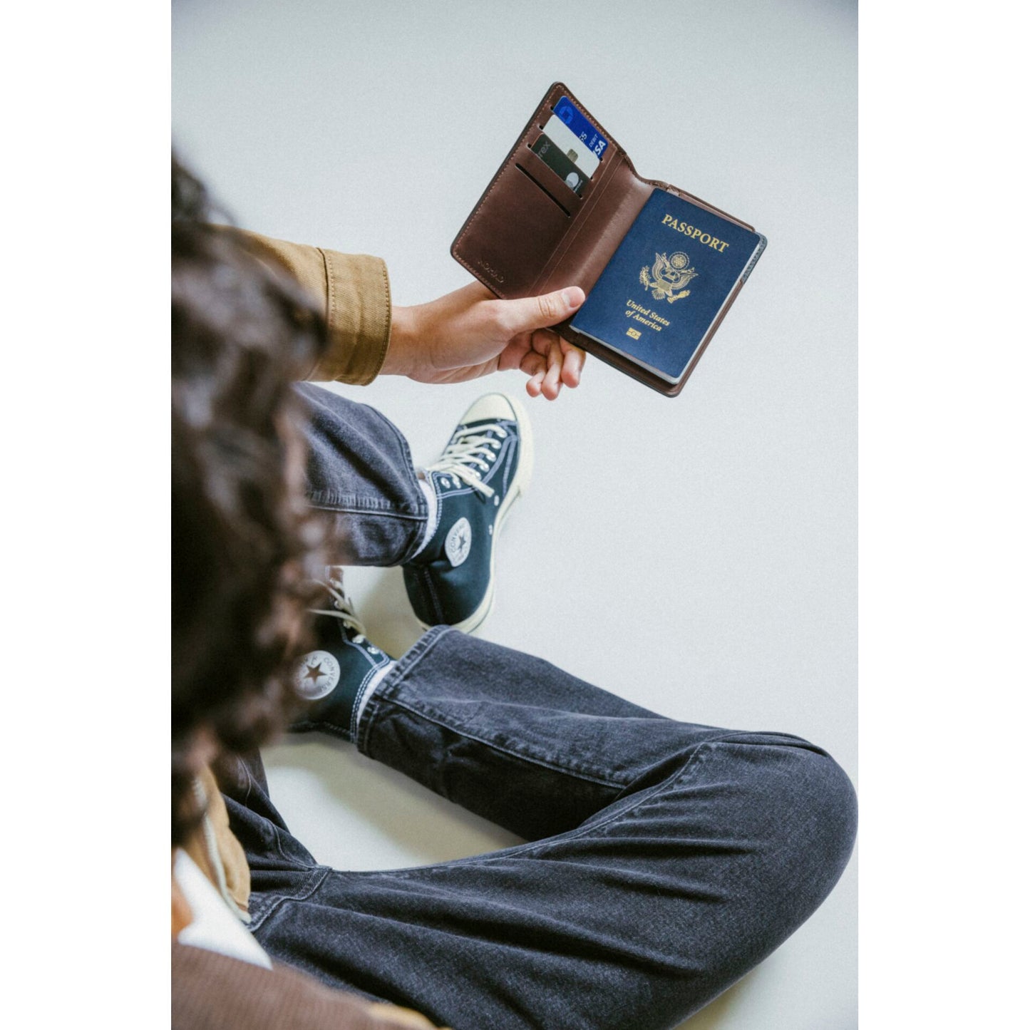 Nomad Leather Passport Wallet Rustic Brown