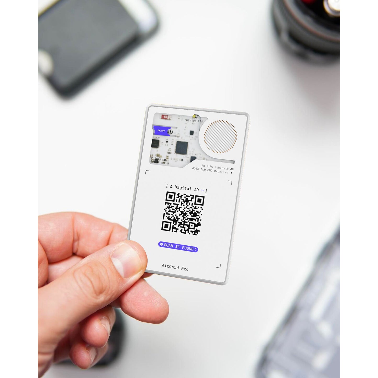 Rolling Square AirCard Pro BT Tracker for Google White