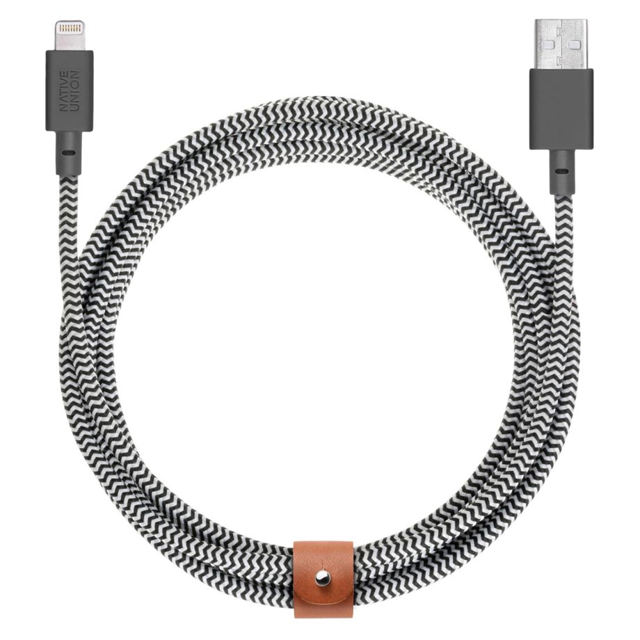 Native Union Belt Cable USB-A to Lightning 3m Zebra