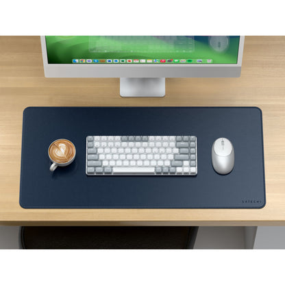 Satechi Vegan-Leather Premium Desk Mat Blue