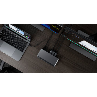 Alogic 100W USB-C DX3 Triple 4K Display Docking Station Space Grey