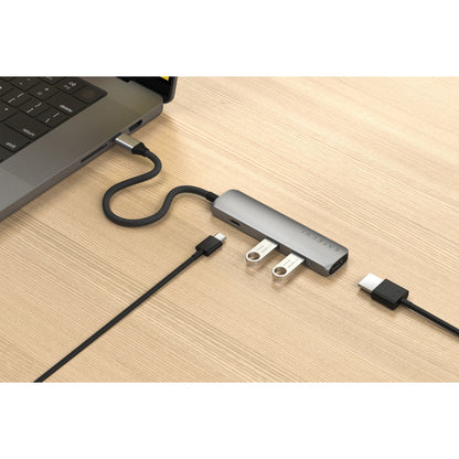 Satechi USB-C 4-in-1 Slim Multiport Adapter 4K Space Grey