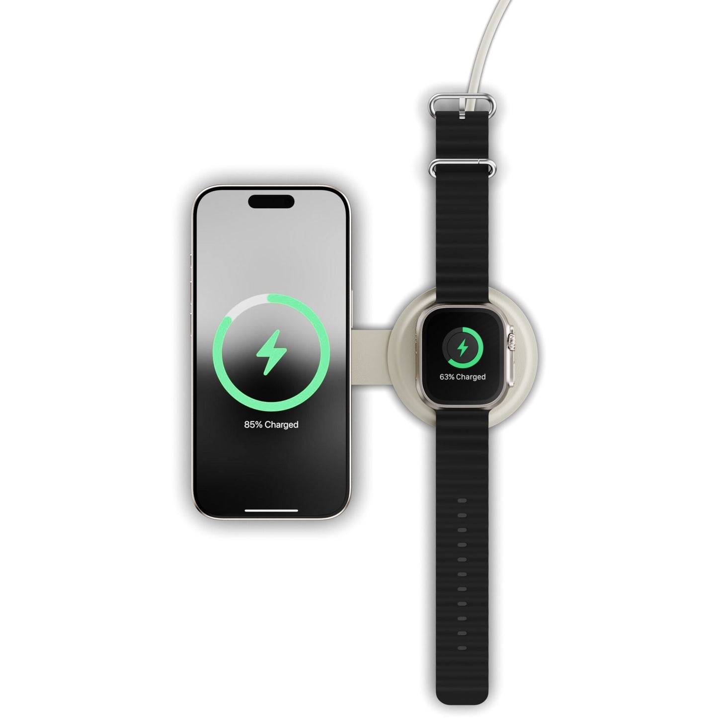 Satechi OntheGo 2-in-1 Wireless Charger Sand