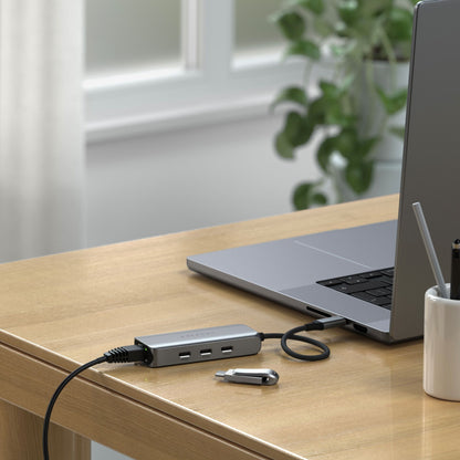 Satechi USB-C 4-Port Hub with 2.5 Gigabit Ethernet space grey