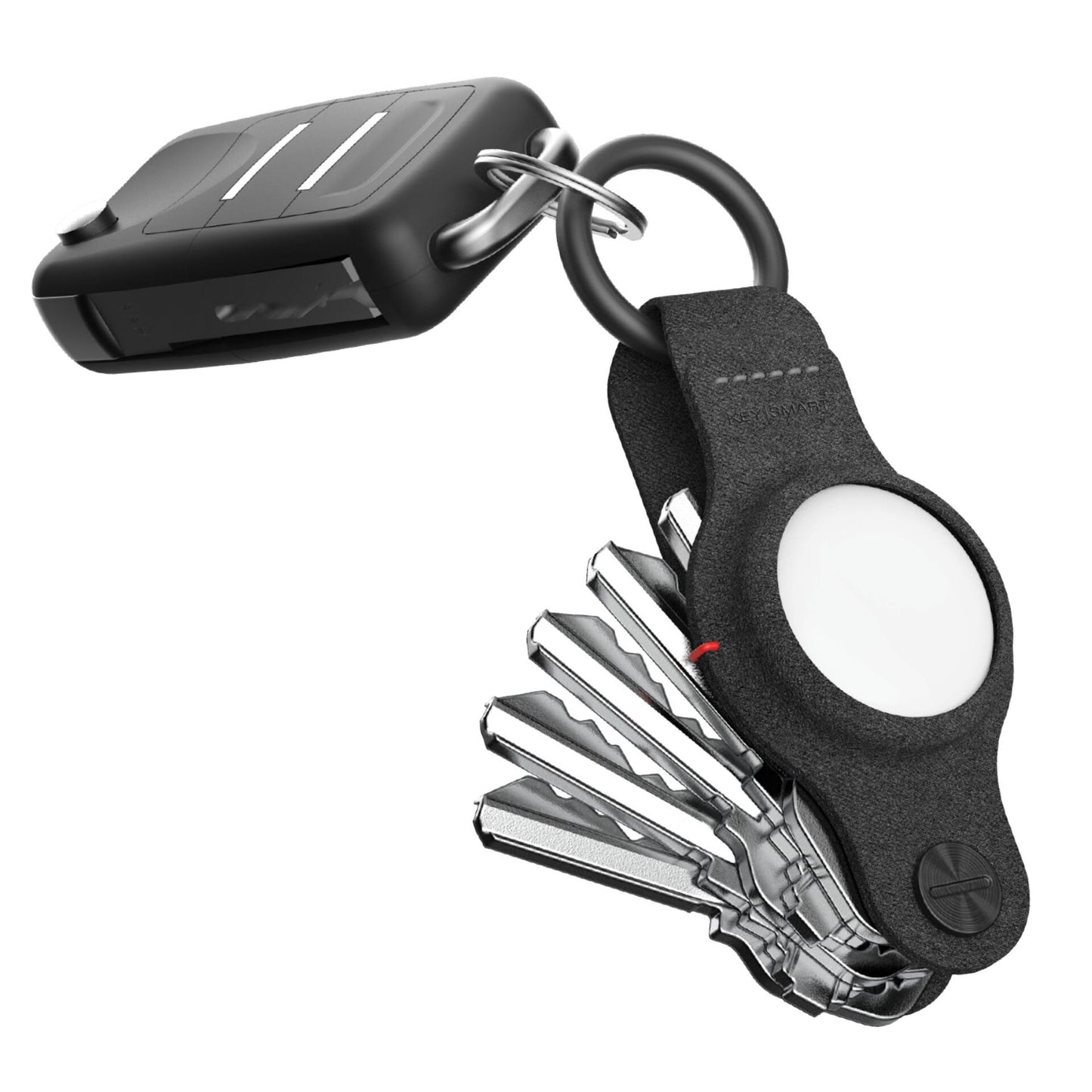 KeySmart AirTag Vegan Leather Case Air Black