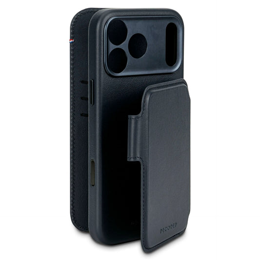 Decoded Leather Detachable Wallet iPhone 17 Pro Max Navy Shadow