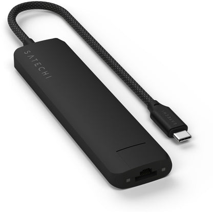 Satechi USB-C 7-in-1 Slim Multi Port Adapter Ethernet Black