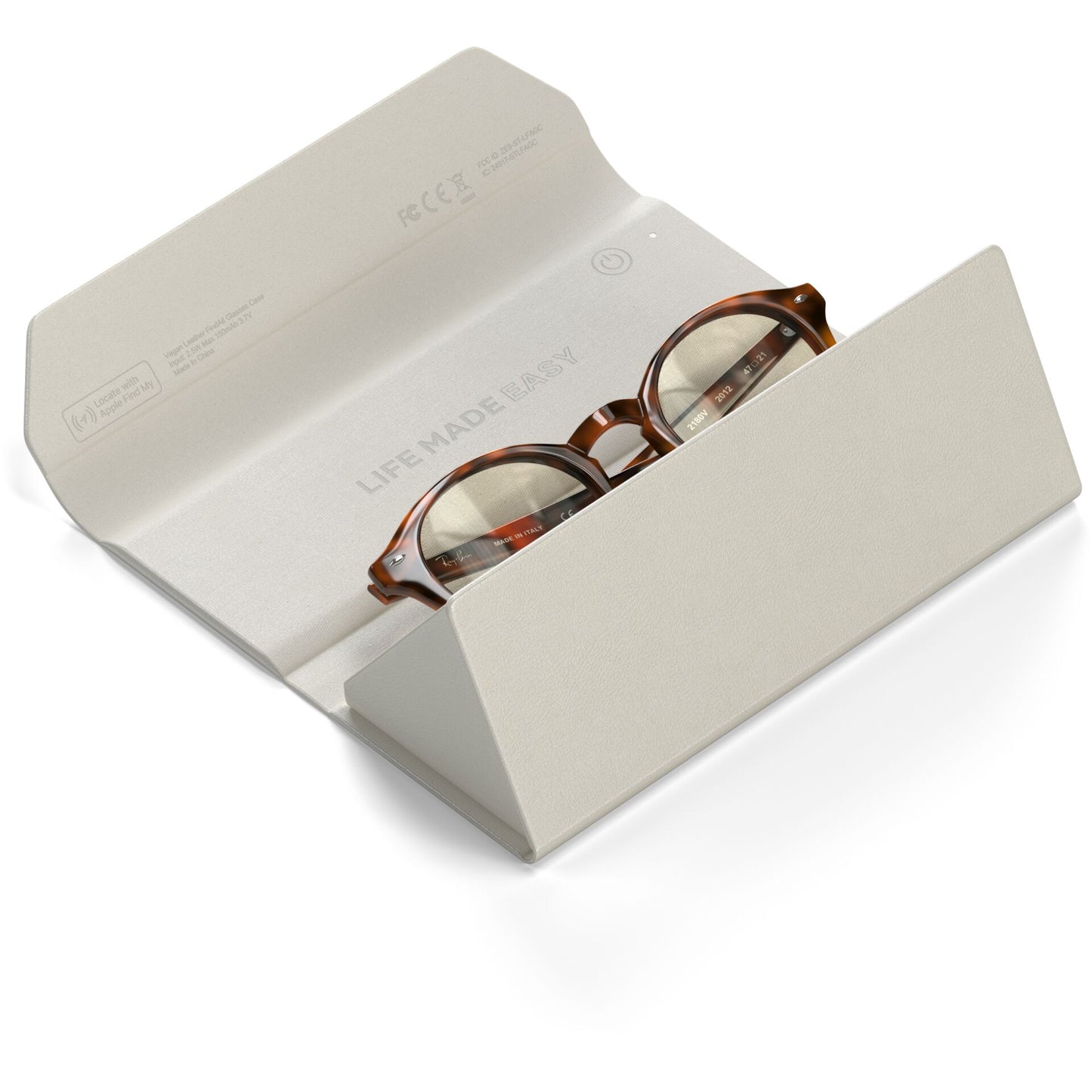 Satechi Vegan-Leather FindAll Glasses Case Sand