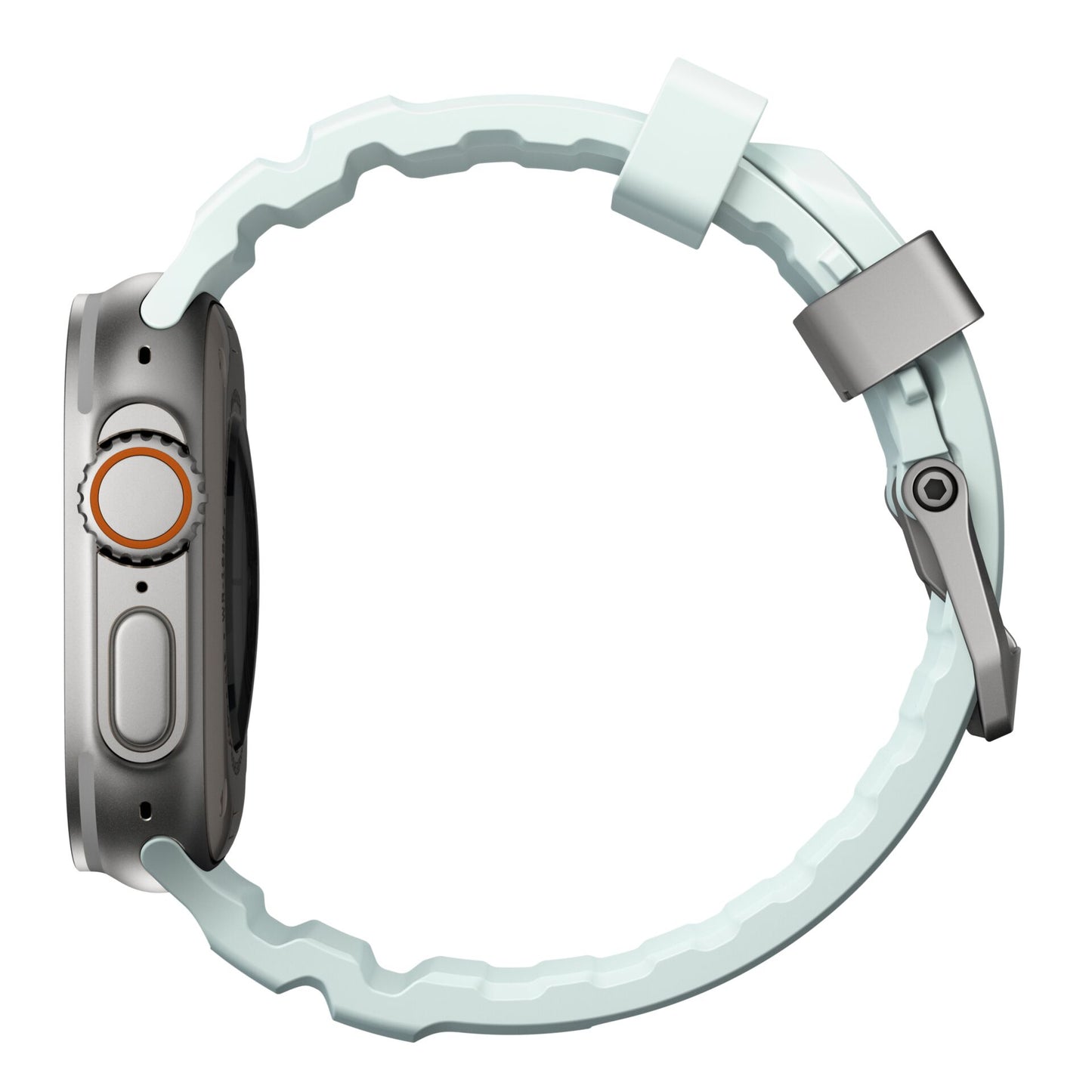 Nomad Rocky Point Band 46/49mm Icy Blue Glow Connector Natural