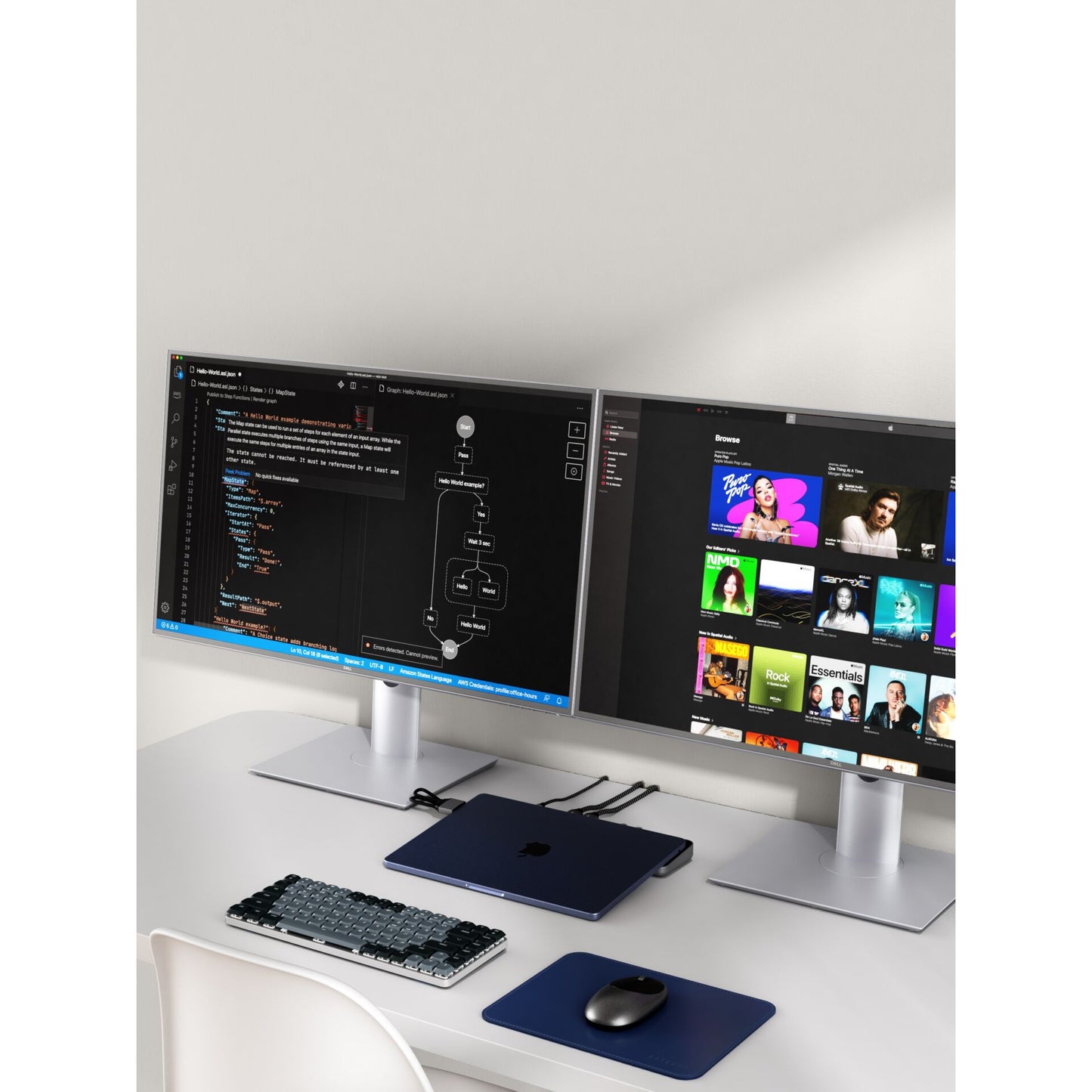 Satechi Vegan-Leather Premium Mouse Pad Blue