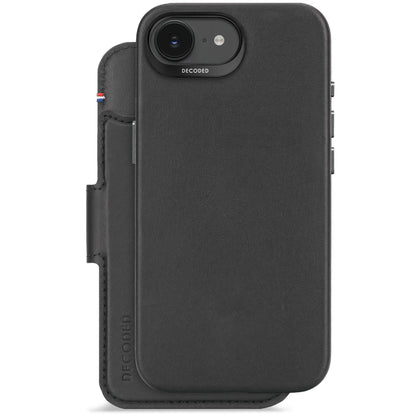 Decoded Leather Detachable Wallet iPhone 16e Black
