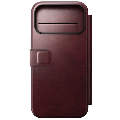 Nomad Modern Leather Folio iPhone 17 Pro Max Burgundy Horween