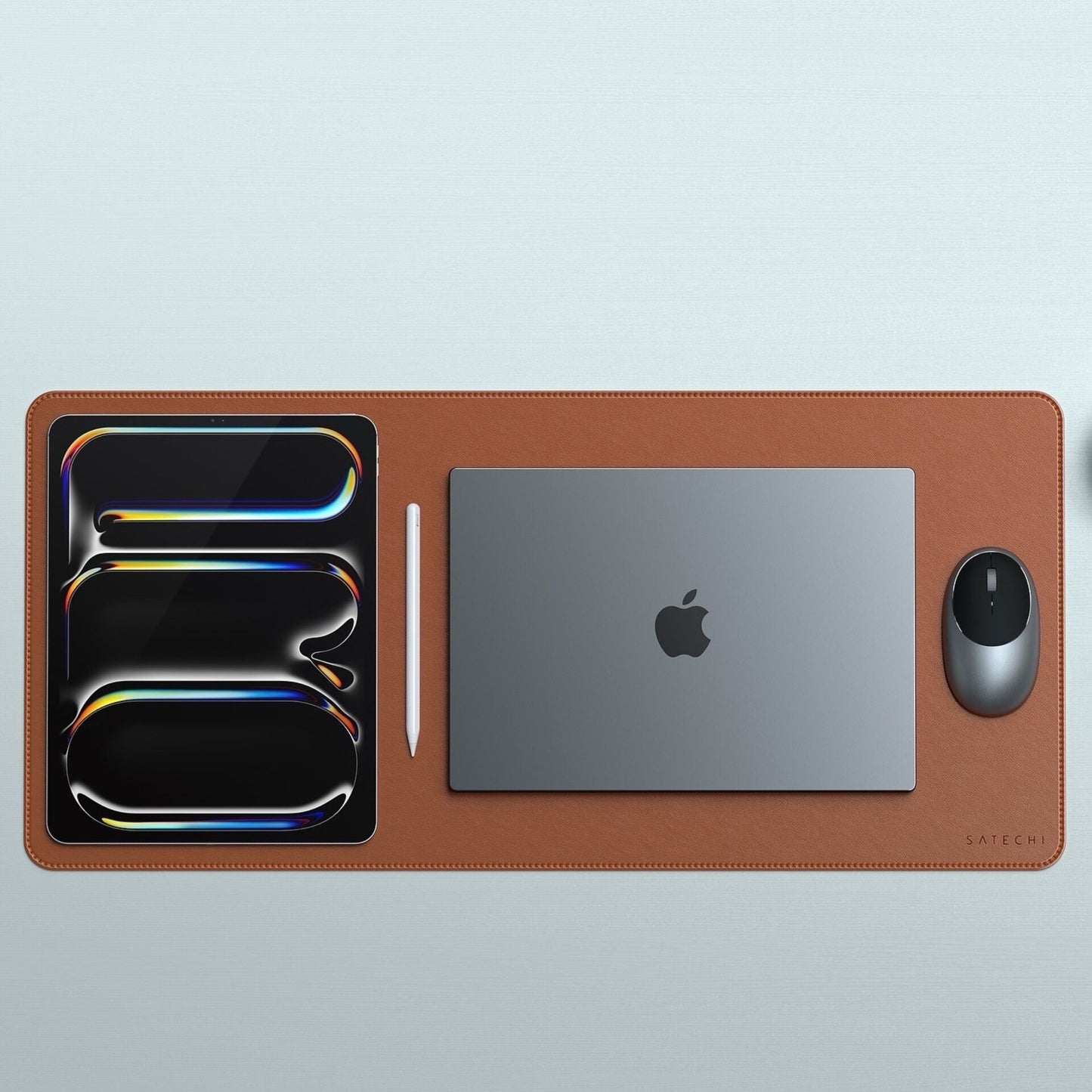 Satechi Vegan-Leather Premium Desk Mat Brown