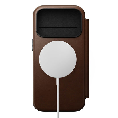 Nomad Modern Leather Folio iPhone 17 Pro Brown
