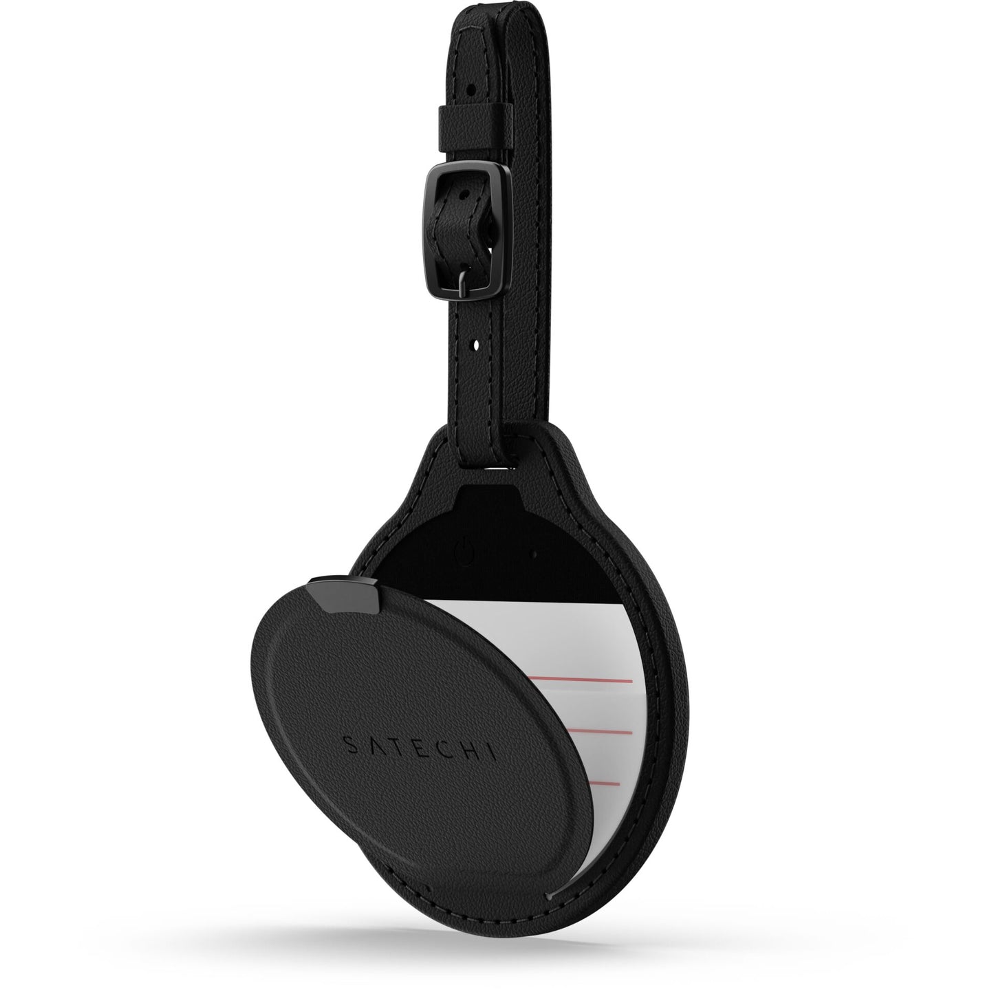 Satechi Vegan-Leather FindAll Luggage Tag Black