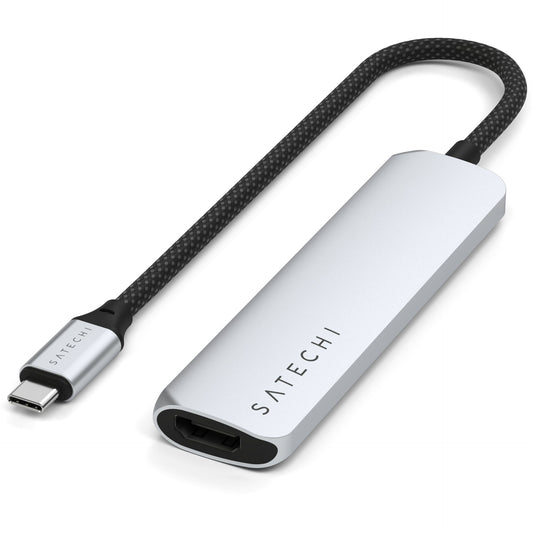Satechi USB-C 4-in-1 Slim Multiport Adapter 4K Silver