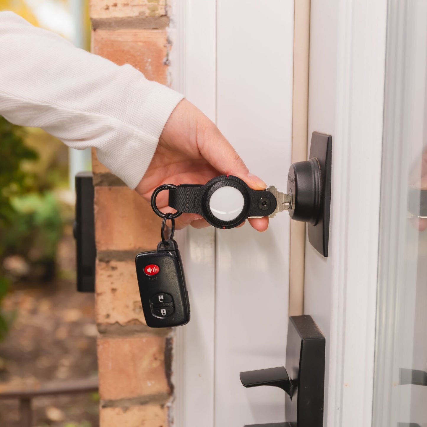 KeySmart AirTag Vegan Leather Case Air Black