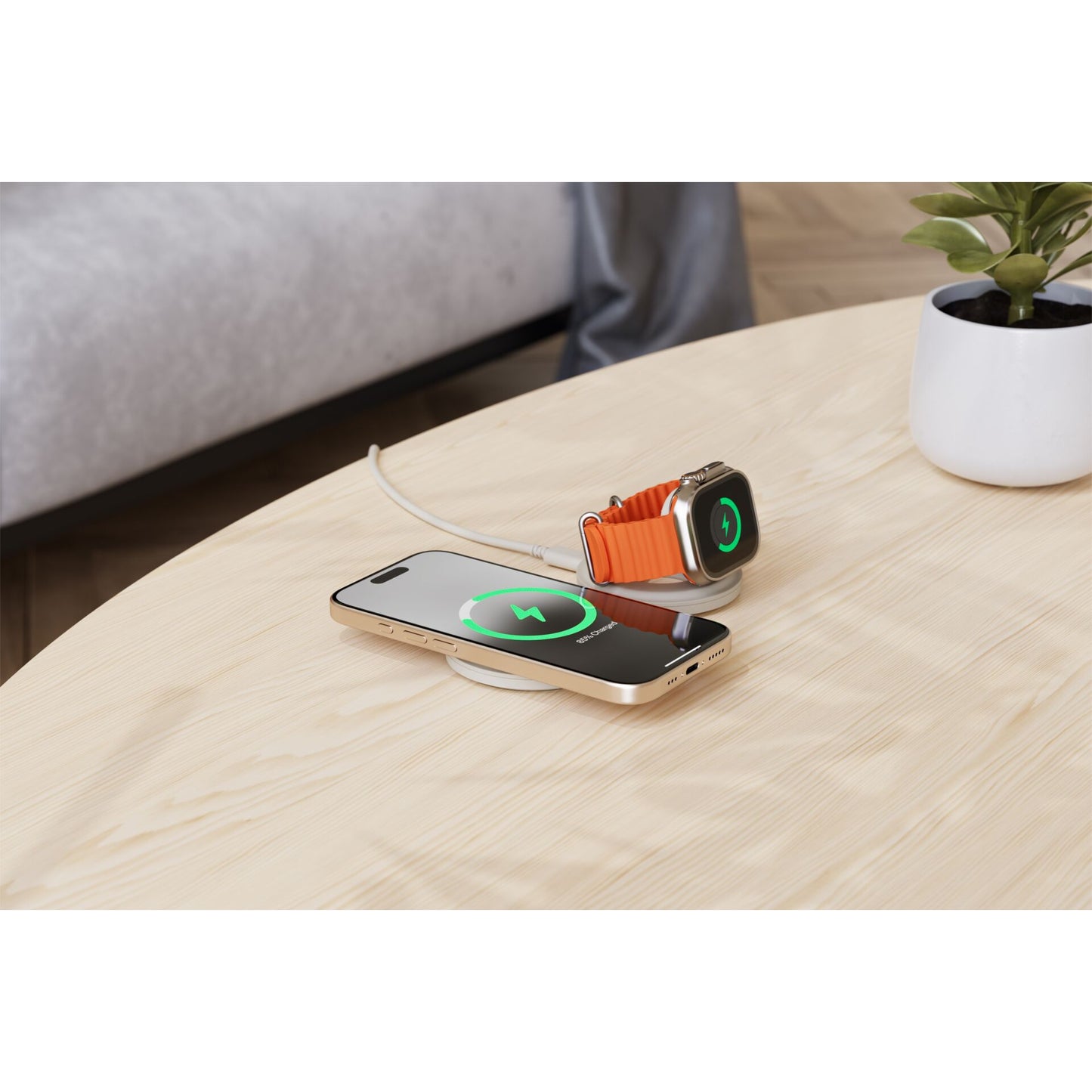 Satechi OntheGo 2-in-1 Wireless Charger Sand