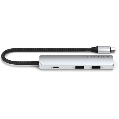 Satechi USB-C 4-in-1 Slim Multiport Adapter 4K Silver