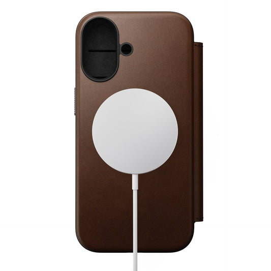 Nomad Modern Leather Folio iPhone 17 Brown