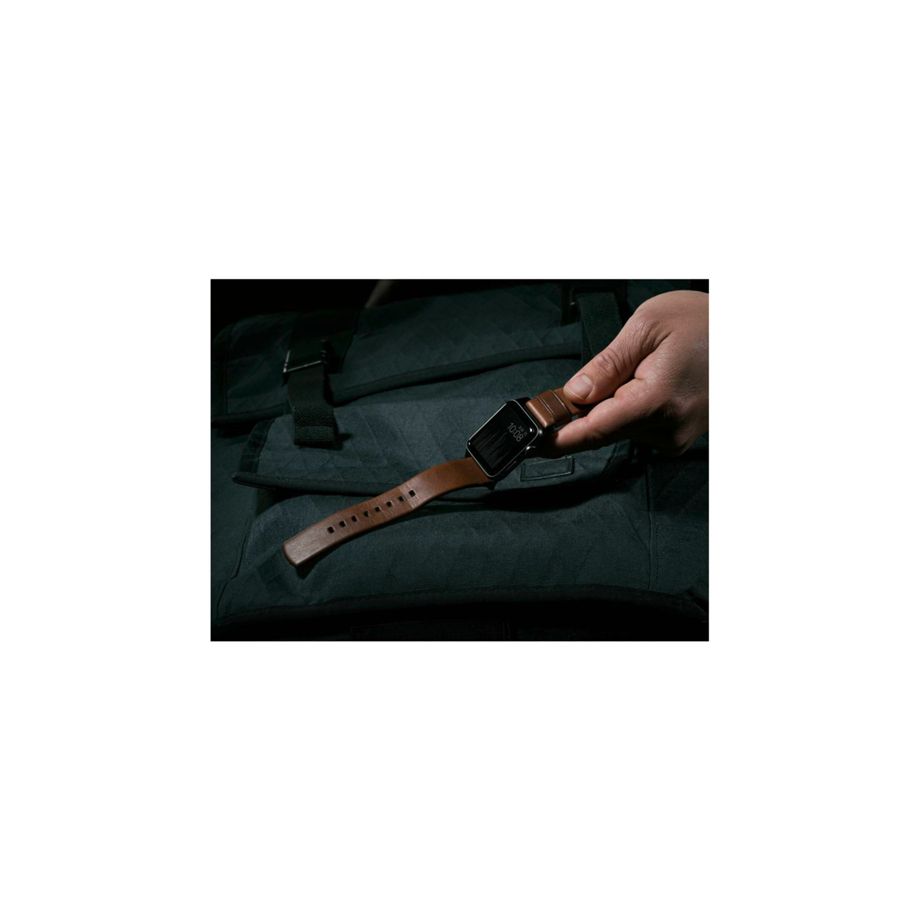 Nomad Strap Modern Brown Leather Black Connectors 42/44/45/49mm