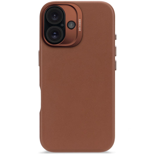 Decoded Leather Backcover iPhone 16 Tan