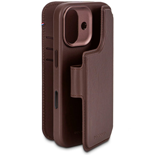 Decoded Leather Detachable Wallet iPhone 17 Chocolate Brown