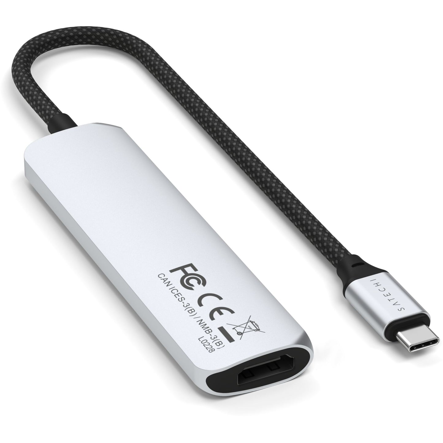Satechi USB-C 4-in-1 Slim Multiport Adapter 4K Silver