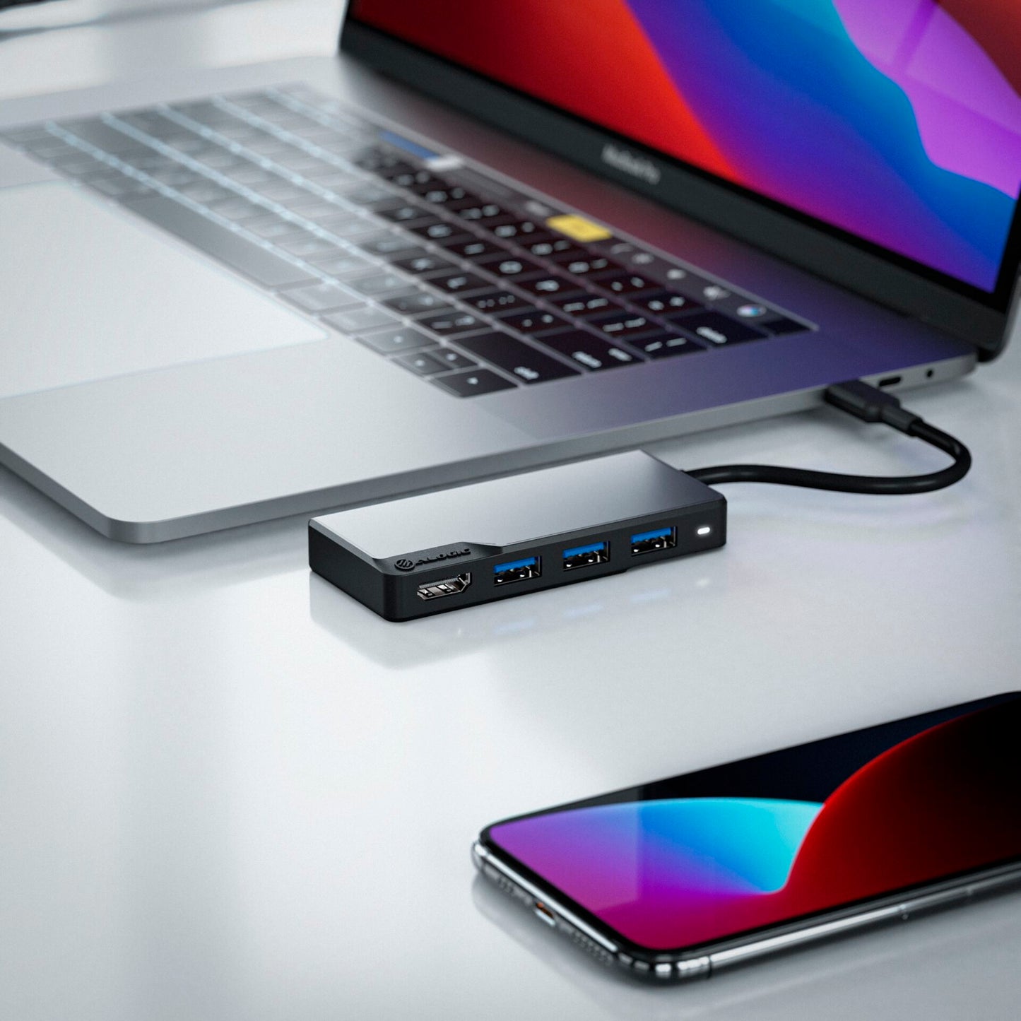 Alogic Fusion Core USB-C 5-Port Hub Space Gray