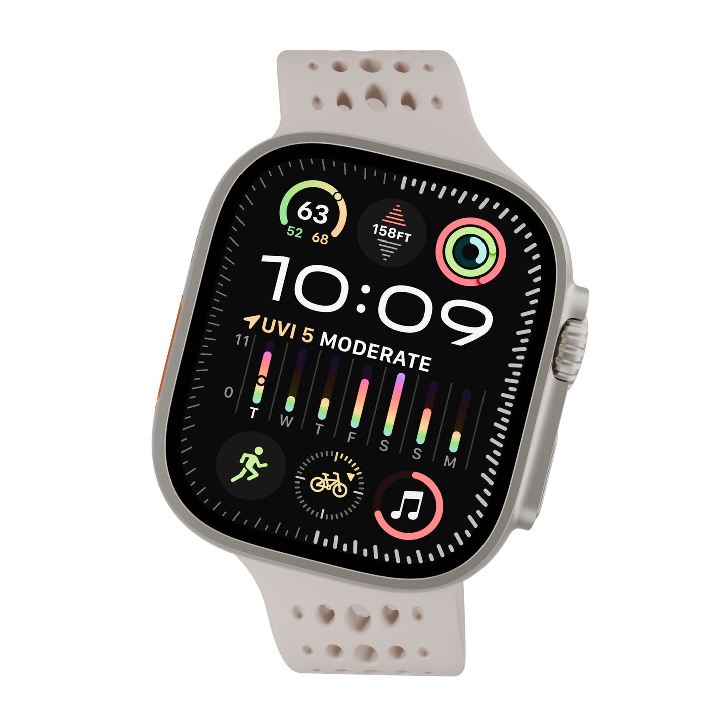 Decoded Silicone Ares O Strap for Apple Watch 44/46/49mm Clay