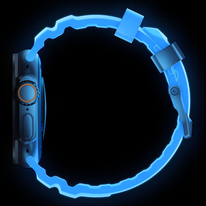 Nomad Rocky Point Band 46/49mm Icy Blue Glow Connector Natural