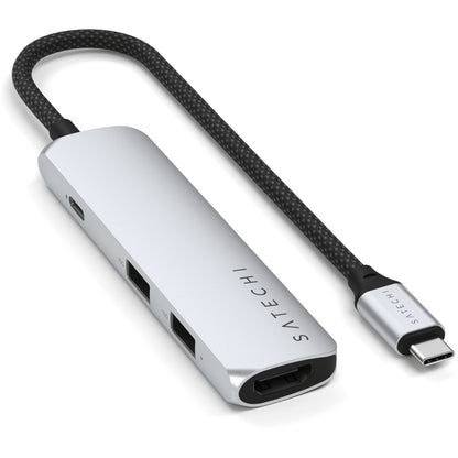 Satechi USB-C 4-in-1 Slim Multiport Adapter 4K Silver