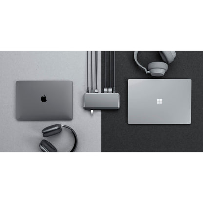 Alogic 100W USB-C DX2Pro Dual 4K Display Docking Station Space Grey