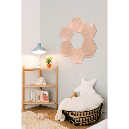 Nanoleaf Elements Wood Look Hexagons Starter Kit - 7PK