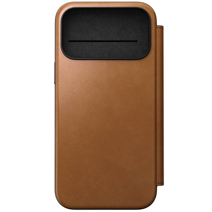 Nomad Modern Leather Folio iPhone 17 Pro Max English Tan