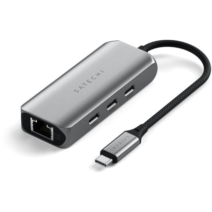 Satechi USB-C 4-Port Hub with 2.5 Gigabit Ethernet space grey