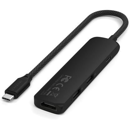 Satechi USB-C 4-in-1 Slim Multiport Adapter 4K Black