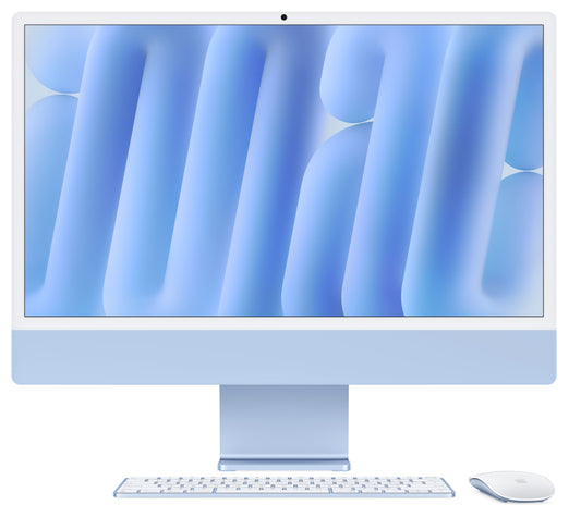 iMac 24" mit 4.5K Retina Display, M4 Chip 10-Core CPU und 10-Core GPU, 16GB, 512GB SSD, blau