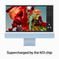 iMac 24" mit 4.5K Retina Display, M3 Chip 8-Core CPU und 8-Core GPU, 8GB, 256GB SSD, blau