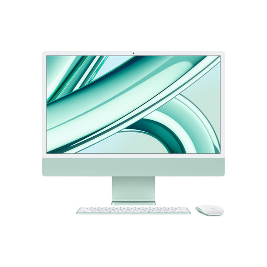 iMac 24" mit 4.5K Retina Display, M3 Chip 8-Core CPU und 10-Core GPU, 8GB, 512GB SSD, grün