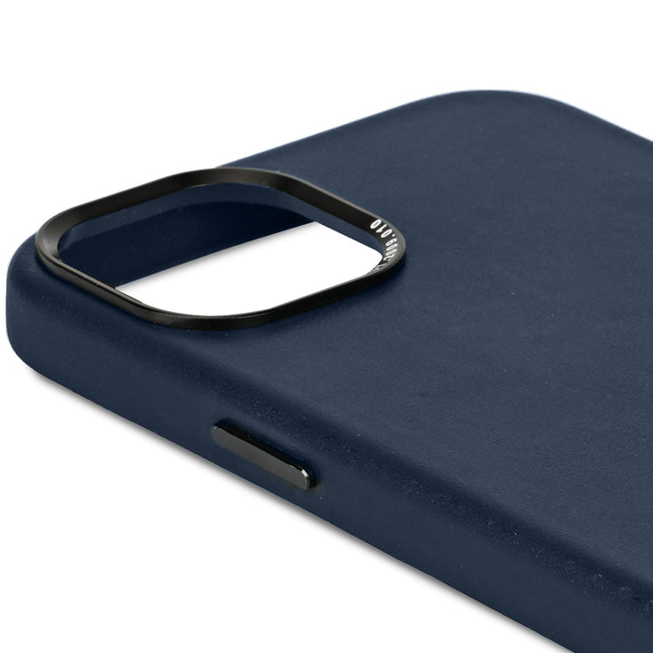 Decoded Leather Backcover for iPhone 15 True Navy