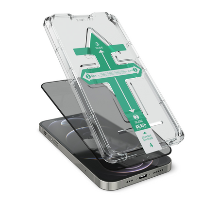 NEXT.ONE iPhone Privacy Schutzglas mit Anbringhilfe - iPhone 12 Pro Max