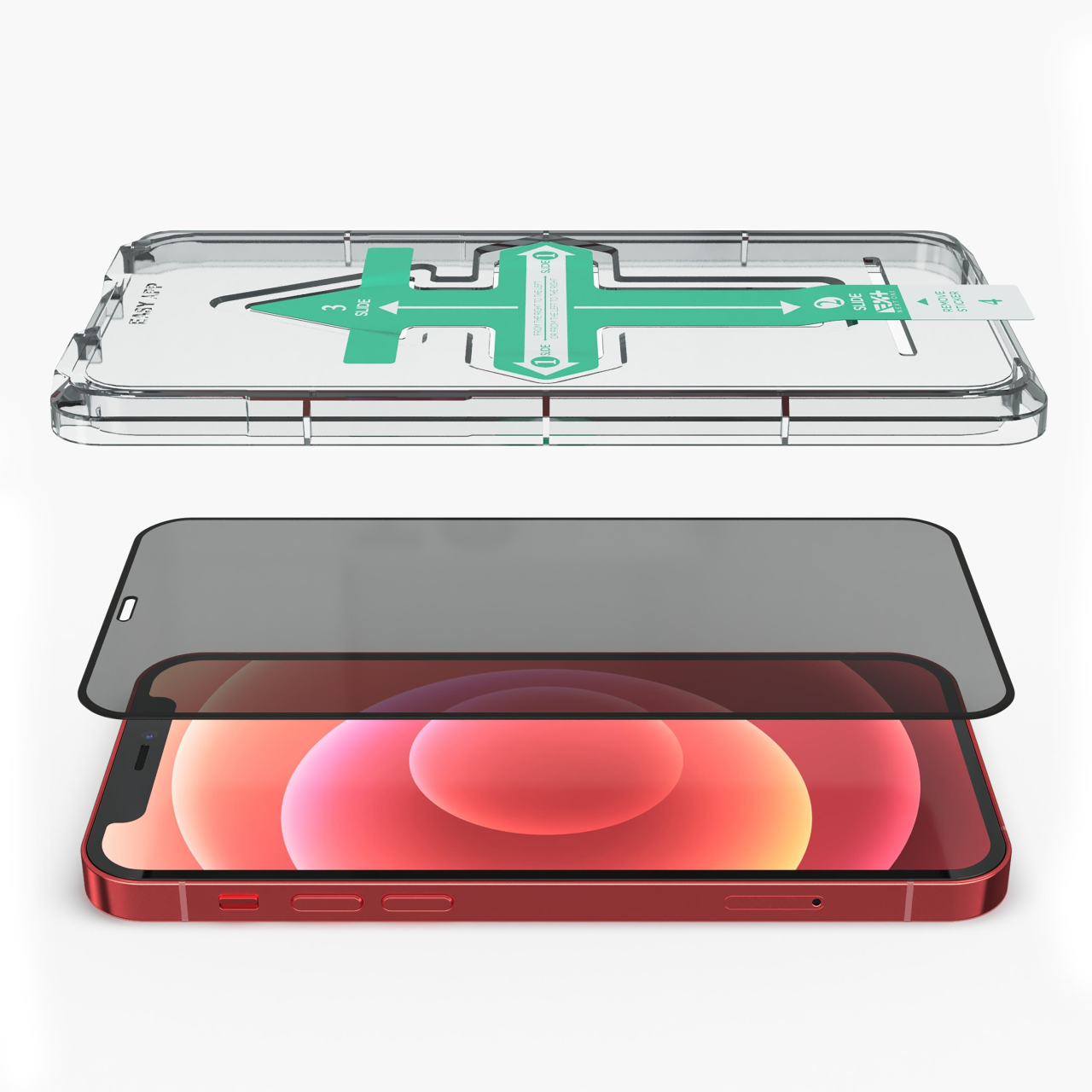 NEXT.ONE iPhone Privacy Schutzglas mit Anbringhilfe - iPhone 12 mini