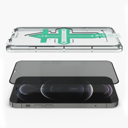 NEXT.ONE iPhone Privacy Schutzglas mit Anbringhilfe - iPhone 12 Pro Max