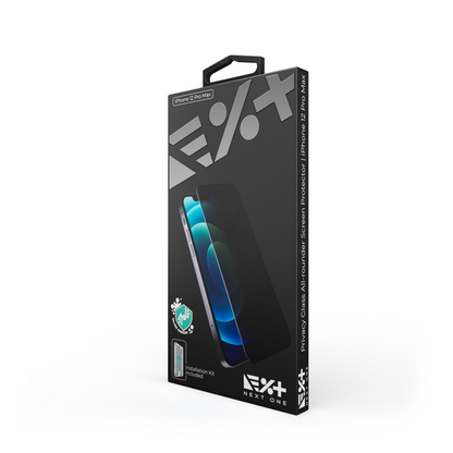 NEXT.ONE iPhone Privacy Schutzglas mit Anbringhilfe - iPhone 12 Pro Max