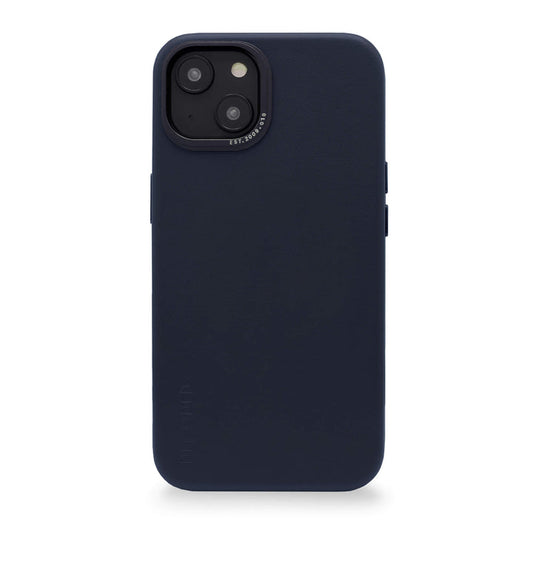 Decoded - Leather Backcover for iPhone 14 - Steel Blue