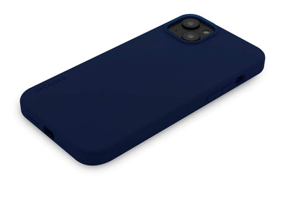 Decoded - AntiMicrobial Silicone Backcover | iPhone 14 Plus (6.7 inch) - Navy Peony