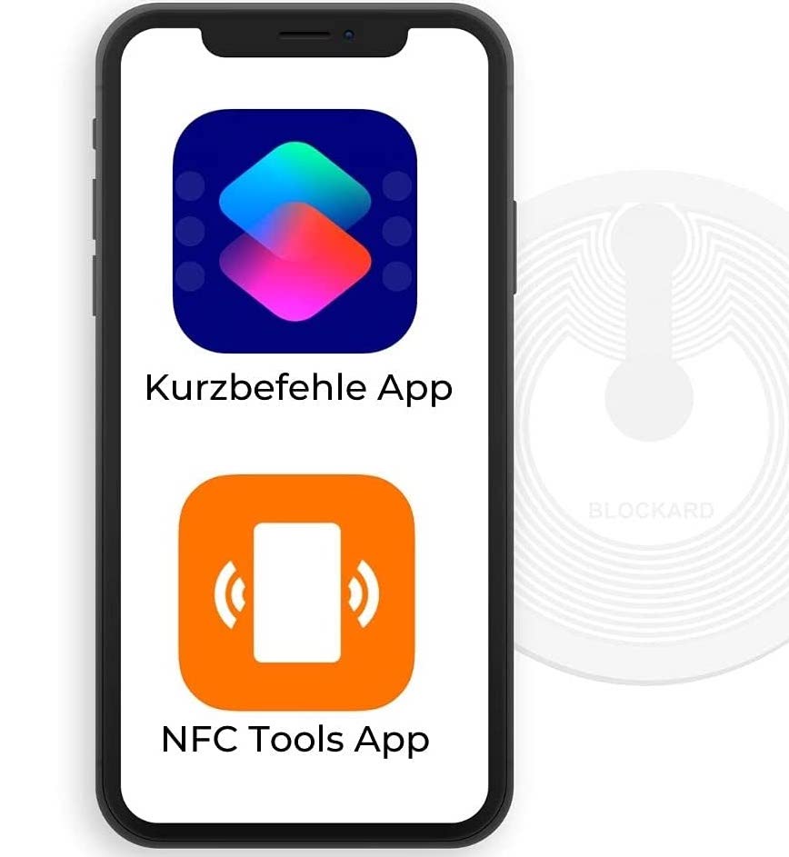 NFC Tag Sticker (Set aus 10 Stück) Compatible with Apple iPhone Shortcut APP & Homekit - RFID Tags Sticker