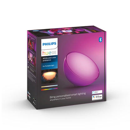 Philips Hue Go, tragbare Tischleuchte, 300lm BT, weiß